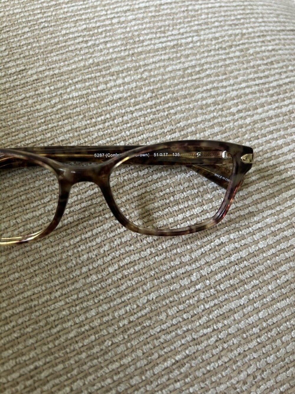 COACH Y2K frames Only Glasses NEW YORK HC6064 5287 Confetti Brown 51/17 135 Fun - Picture 16 of 16